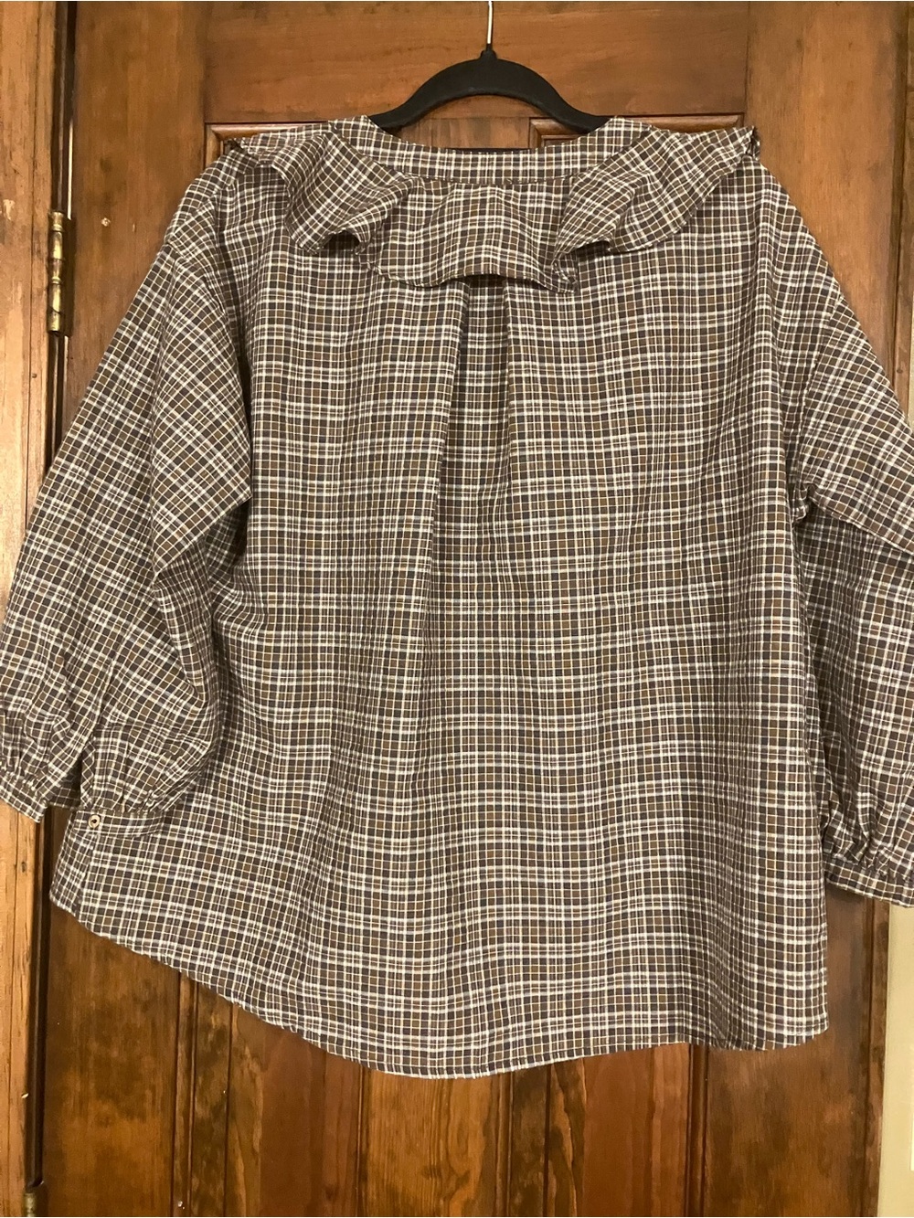 NWT Neuflora Elizabeth top in plaid - Picture 6 of 6